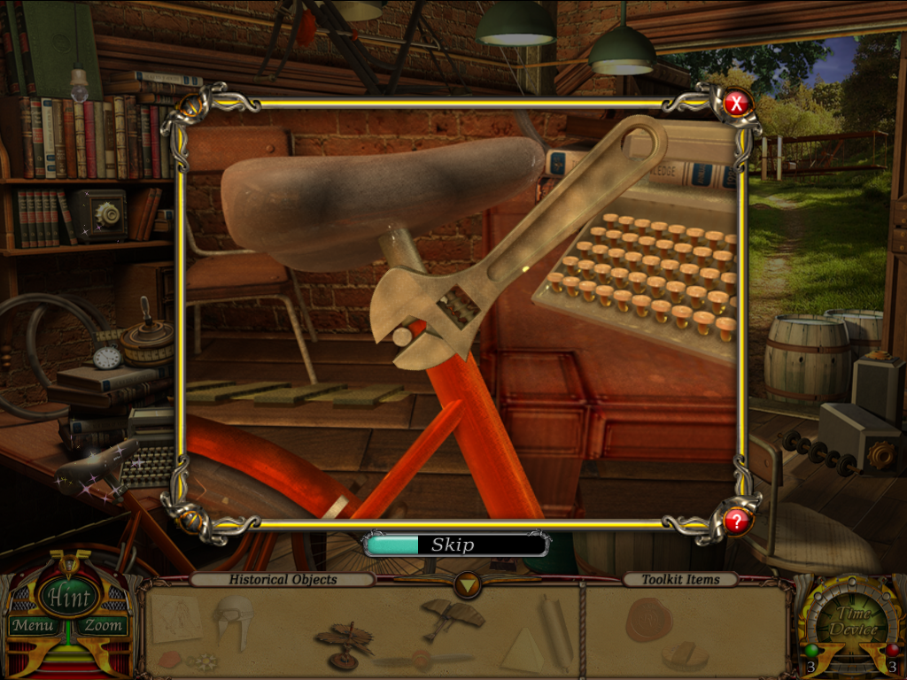 Flux Family Secrets: The Ripple Effect (Windows) screenshot: Removing the bycicle seat with a wrench.