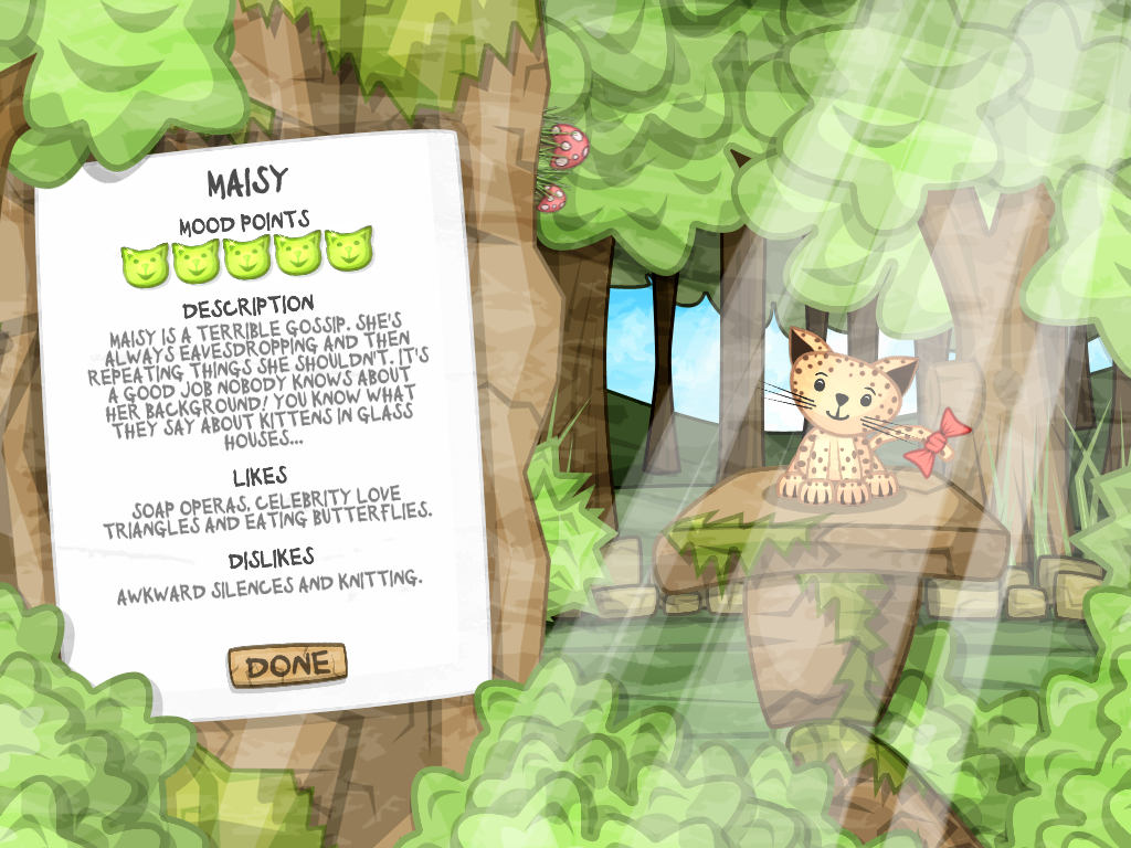 Kitten Sanctuary (Windows) screenshot: Maisy details