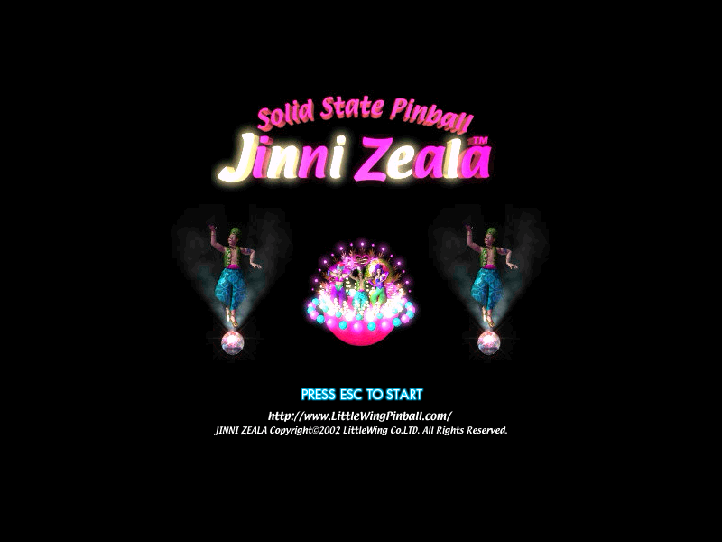 Solid State Pinball: Jinni Zeala (Windows) screenshot: Title screen