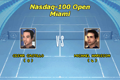 Tennis Masters Series 2003 (Game Boy Advance) screenshot: Match introduction