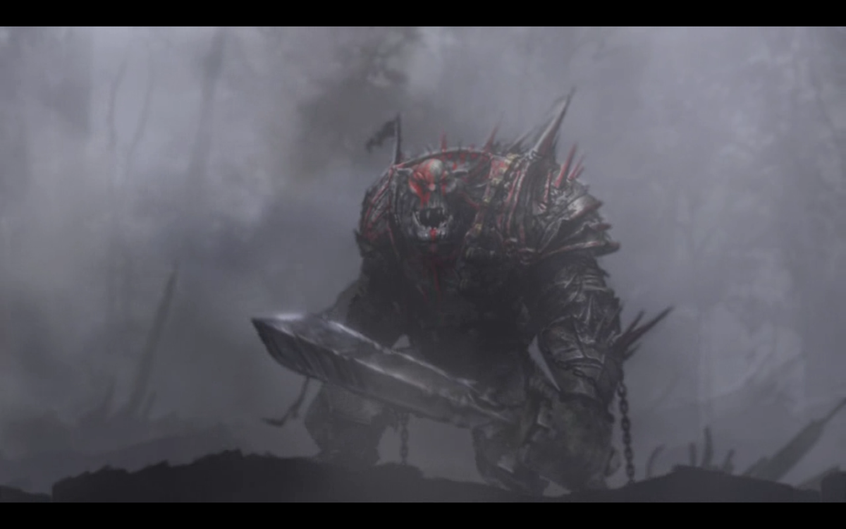 Warhammer 40,000: Dawn of War II (Windows) screenshot: Bonesmasha, the Ork Warboss
