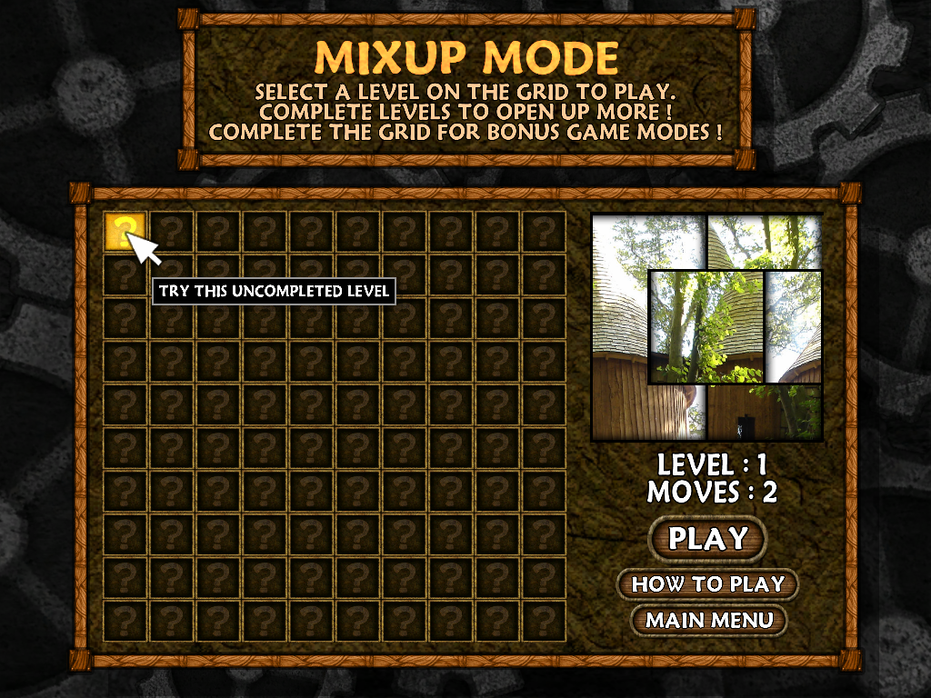 Mirror Mixup (Windows) screenshot: Level selection