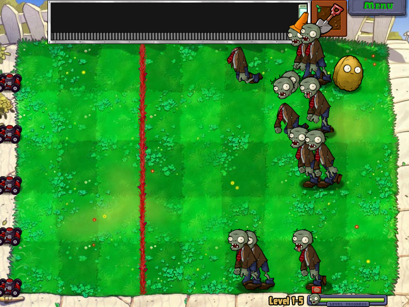 Plants vs. Zombies (Windows) screenshot: Zombie bowling
