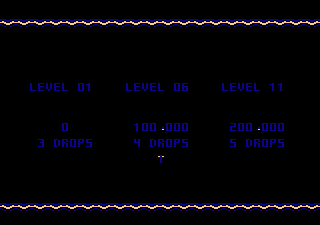 Klax (Atari 7800) screenshot: Wave selection screen