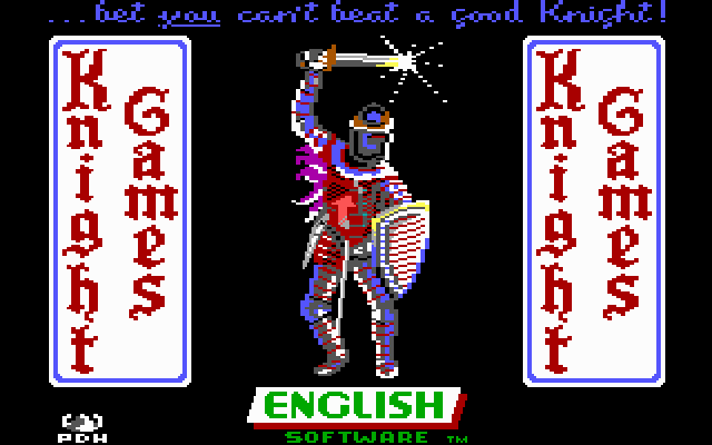 Knight Games (DOS) screenshot: Title screen (EGA)