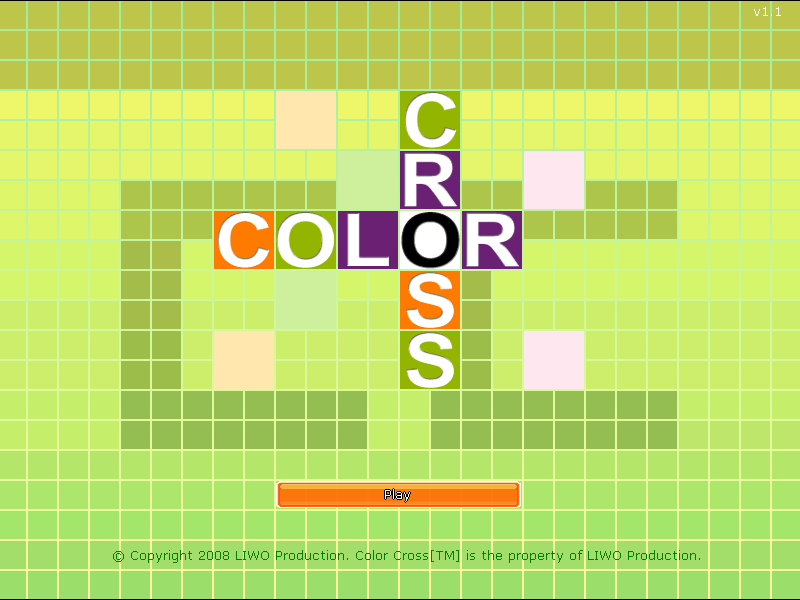 Color Cross (Windows) screenshot: Title screen