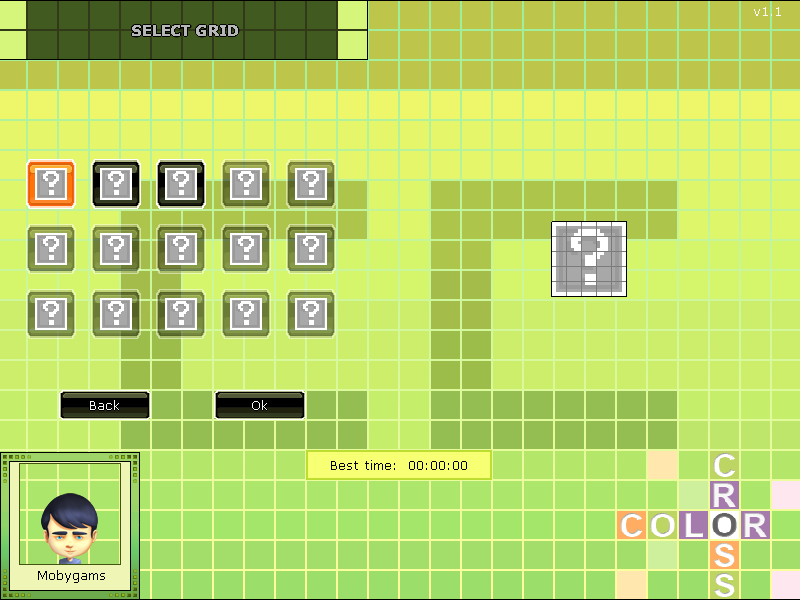 Color Cross (Windows) screenshot: Grid selection
