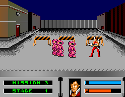 Alien Storm (SEGA Master System) screenshot: Mission 3, Stage 1
