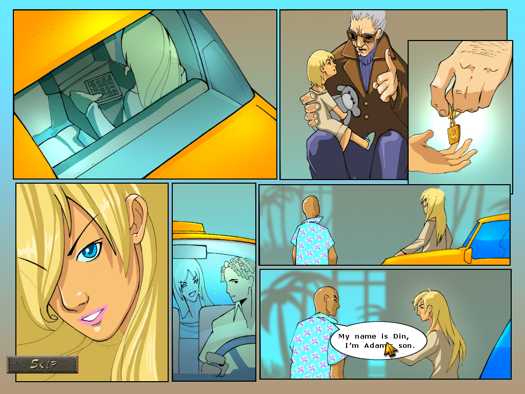 Jessica: Secret of the Caribbean (Windows) screenshot: Comic book panel