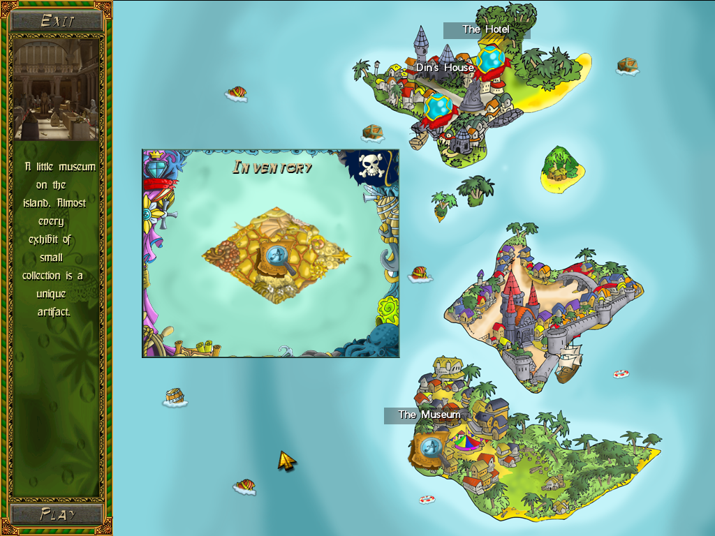 Jessica: Secret of the Caribbean (Windows) screenshot: Archipelago map