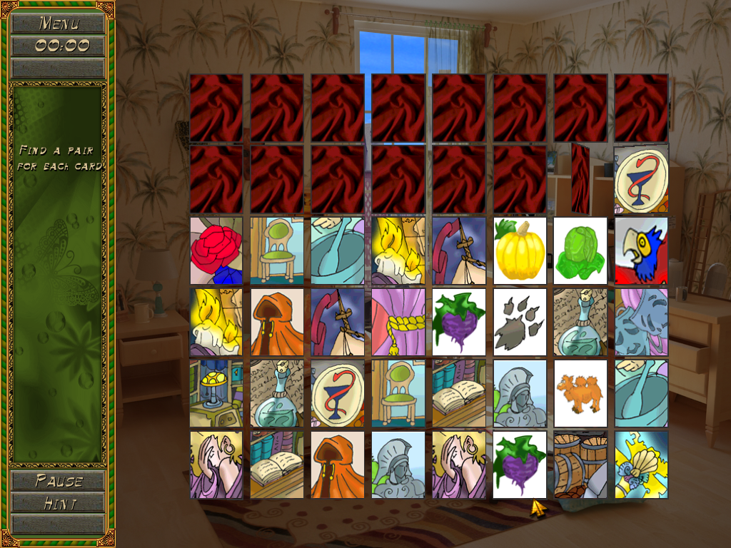 Jessica: Secret of the Caribbean (Windows) screenshot: Concentration game