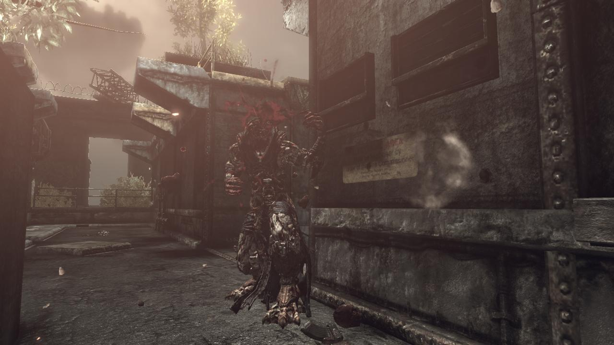 Gears of War 2 (Xbox 360) screenshot: The Kantus has lost his head.
