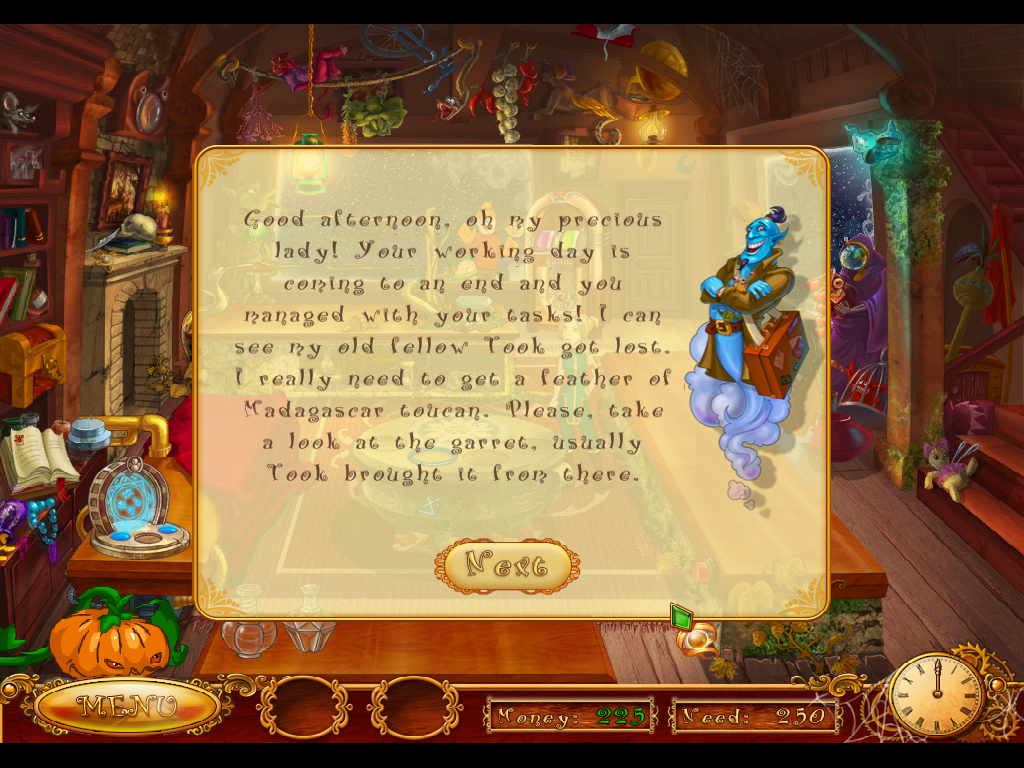 Enchanted Katya and the Mystery of the Lost Wizard (Windows) screenshot: Genie