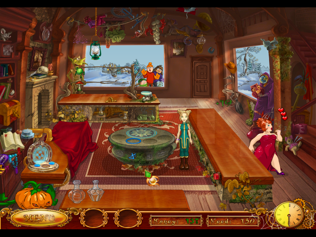 Enchanted Katya and the Mystery of the Lost Wizard (Windows) screenshot: Game start