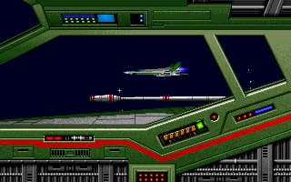 Wing Commander (DOS) screenshot: Wingman at your side