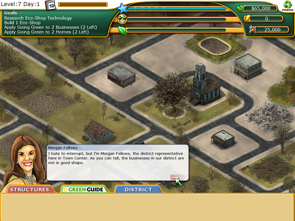 Plan It Green (Windows) screenshot: Decayed district