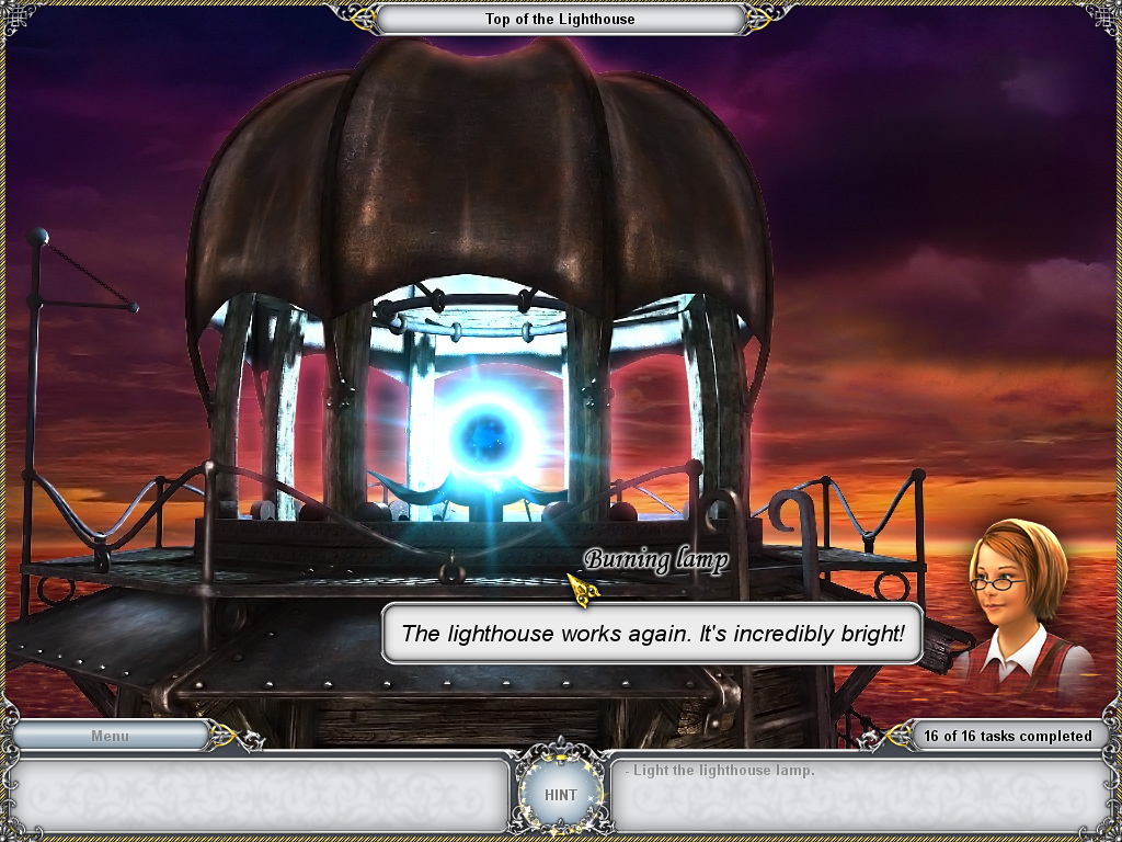 Treasure Seekers II: The Enchanted Canvases (Windows) screenshot: Lighthouse lamp burning again.