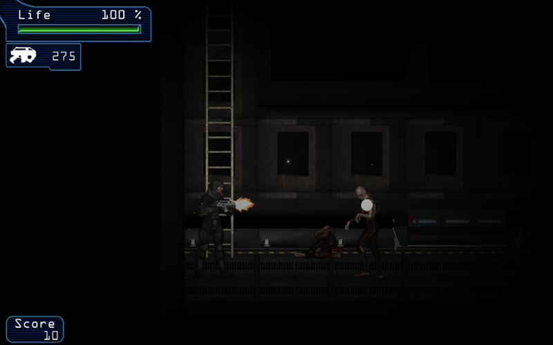 Soulless (Macintosh) screenshot: Eliminating the zombie threat