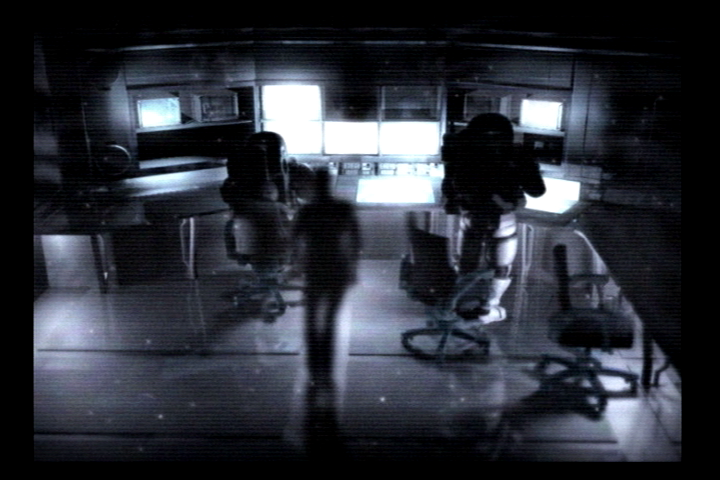 Echo Night: Beyond (PlayStation 2) screenshot: Intro: Something creeping behind the team.