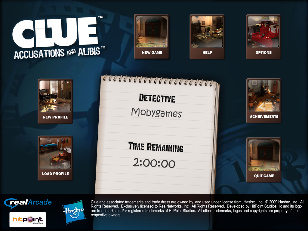 Screenshot of Clue: Accusations and Alibis (Windows 2009) MobyGames Screenshot of Clue: Accusations and Alibis (Windows 2009) MobyGames