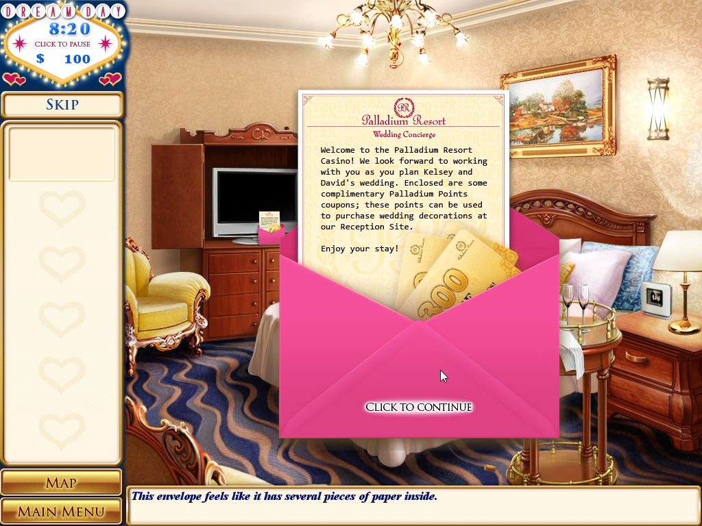 Dream Day Wedding: Viva Las Vegas (Windows) screenshot: Envelope