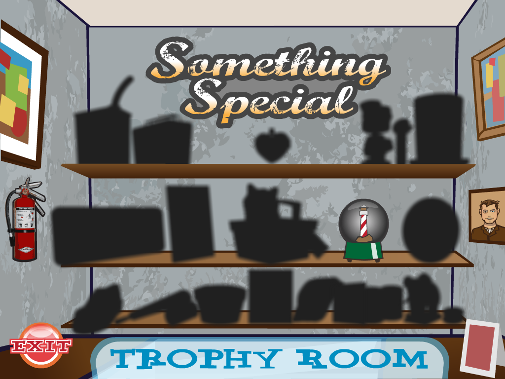 Something Special: Zoe's American Adventure (Windows) screenshot: Trophy room