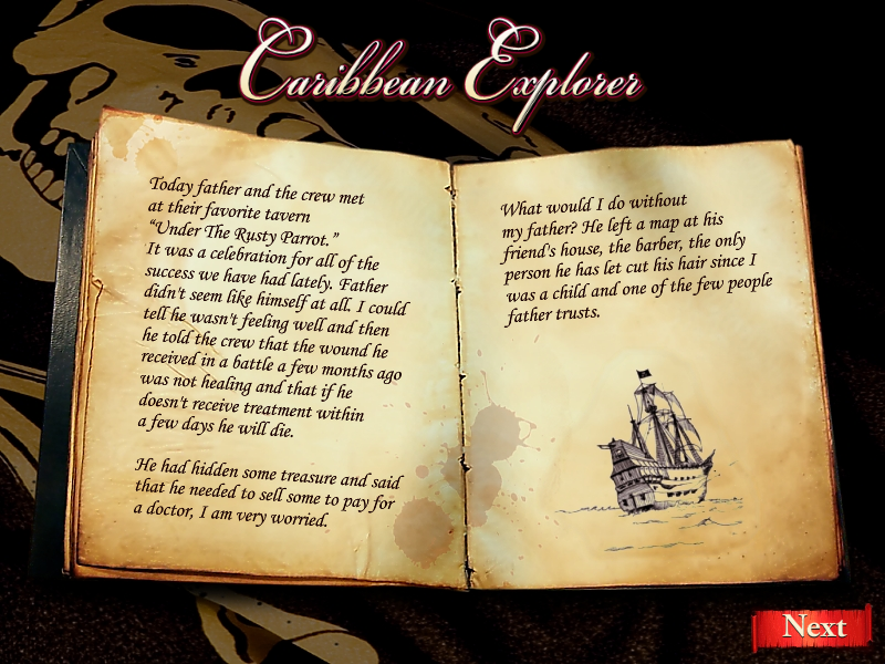 Lost Secrets: Caribbean Explorer - Secrets of the Sea (Windows) screenshot: Pirate's daughter diary