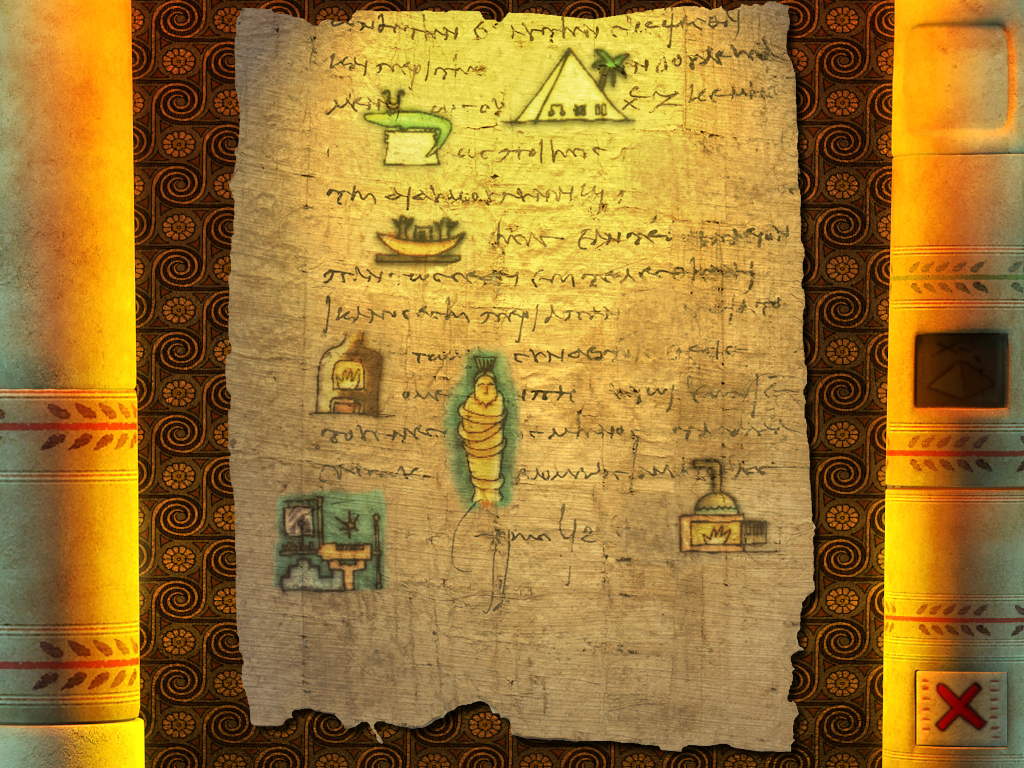 Cleopatra: Riddle of the Tomb (Windows) screenshot: The player can go back directly to any previously visited locations using this map.