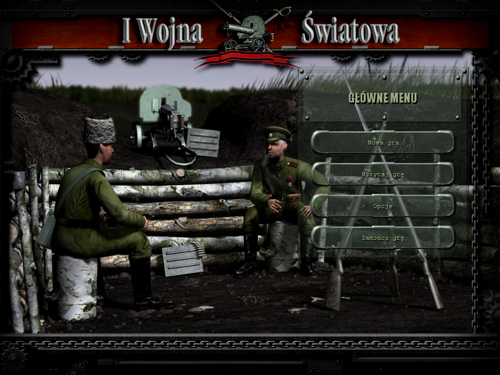 World War I (Windows) screenshot: Main menu of the game. As you can see, the title has also been localized which doesn't happen very often.