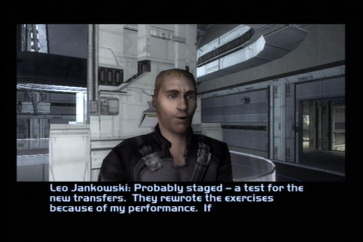 Deus Ex: Invisible War (Xbox) screenshot: Maybe the guard wasn't dead