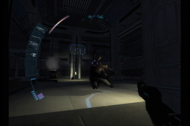 Deus Ex: Invisible War (Xbox) screenshot: First taste of combat