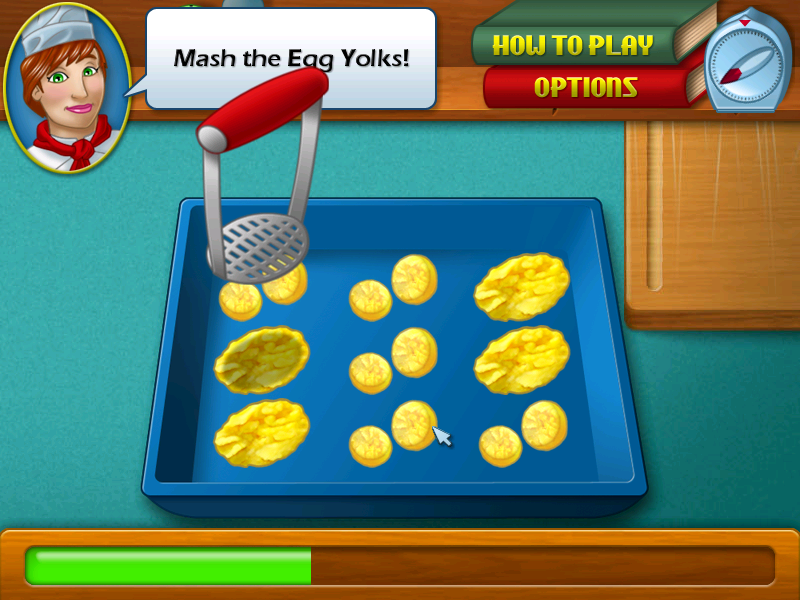 Cooking Academy (Windows) screenshot: Mash the egg yolks!
