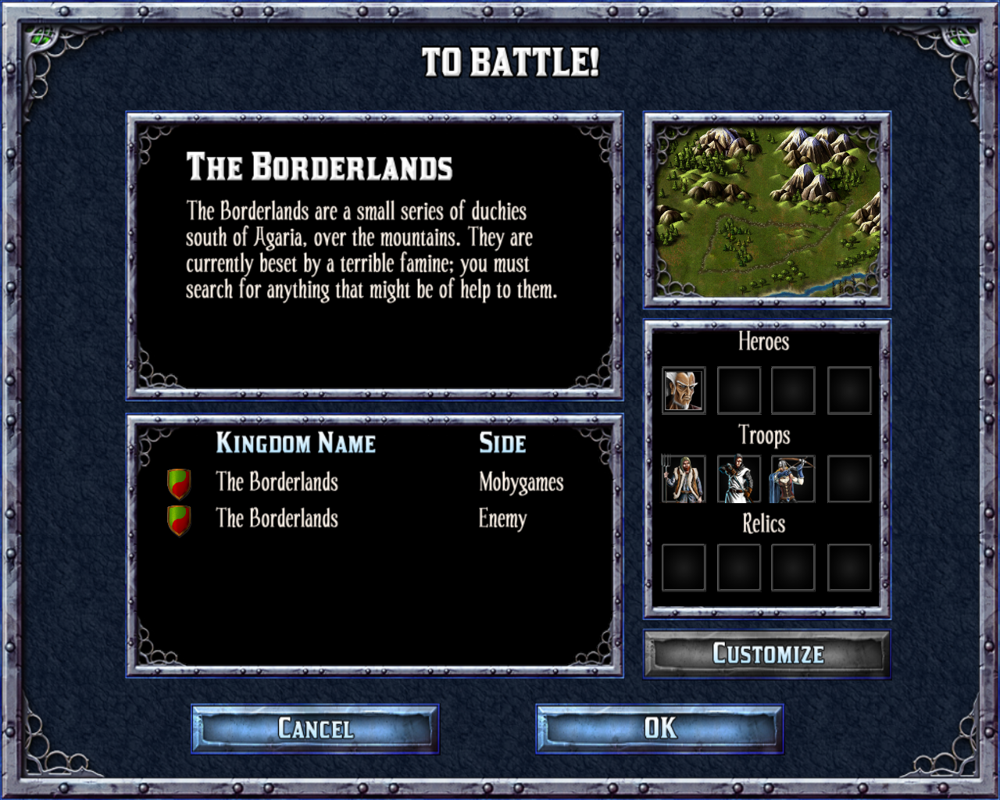 Puzzle Kingdoms (Windows) screenshot: Campaign start
