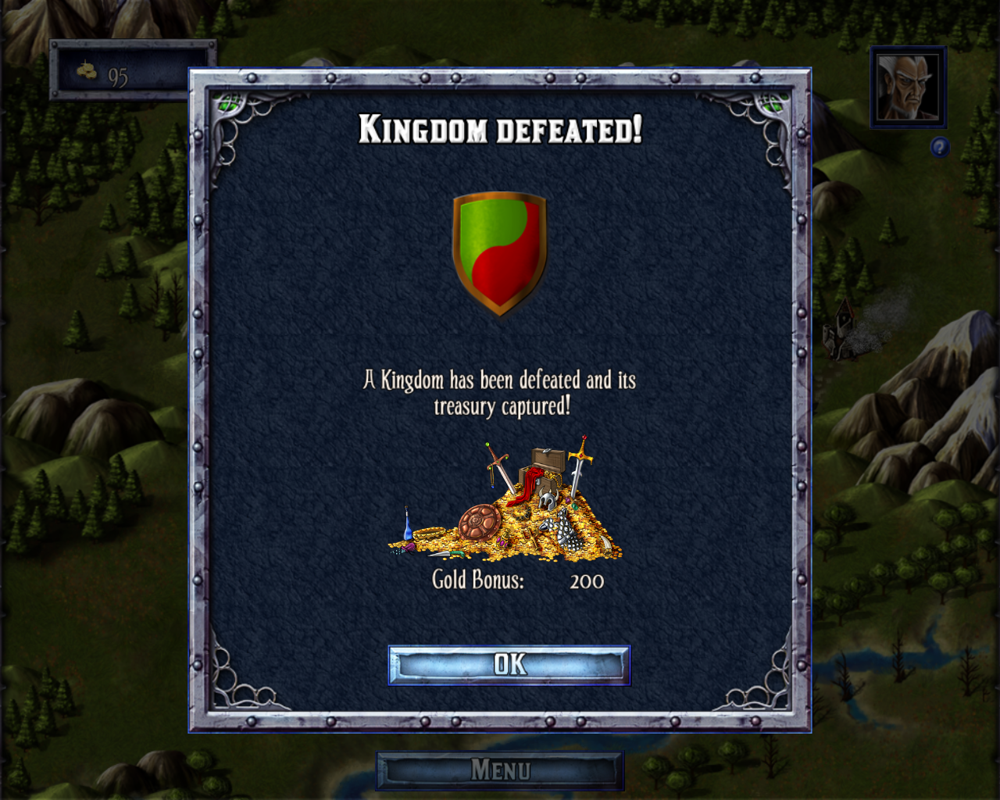 Puzzle Kingdoms (Windows) screenshot: Kingdom defeated!