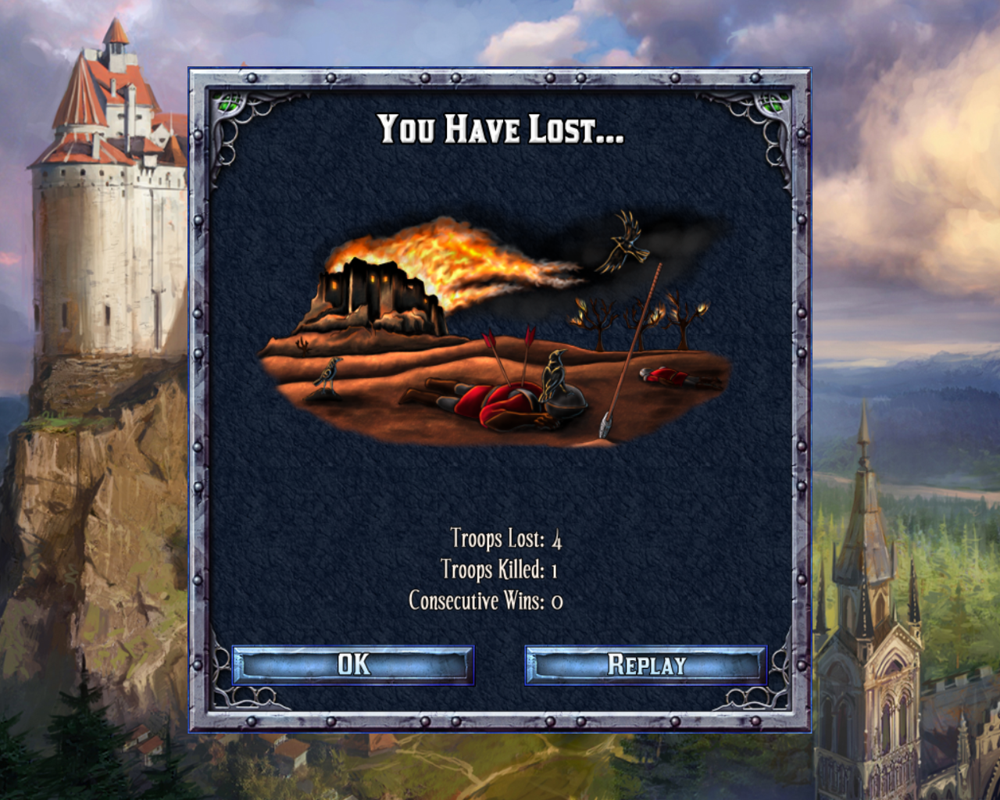 Puzzle Kingdoms (Windows) screenshot: You have lost...