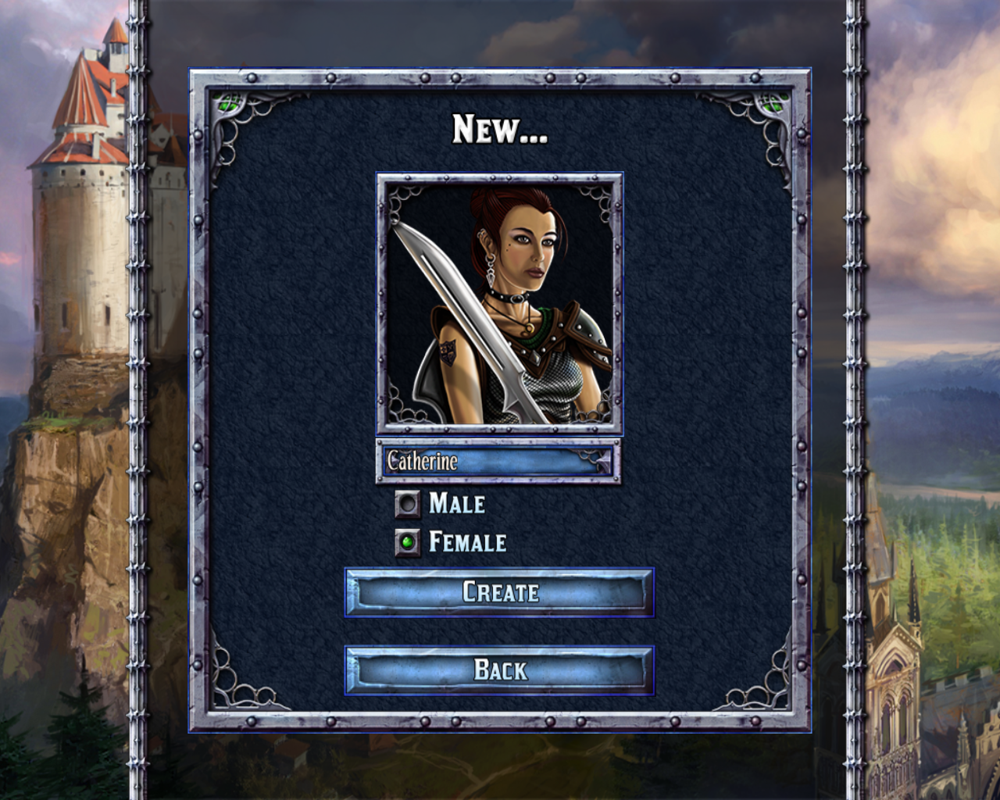 Puzzle Kingdoms (Windows) screenshot: Female avatar