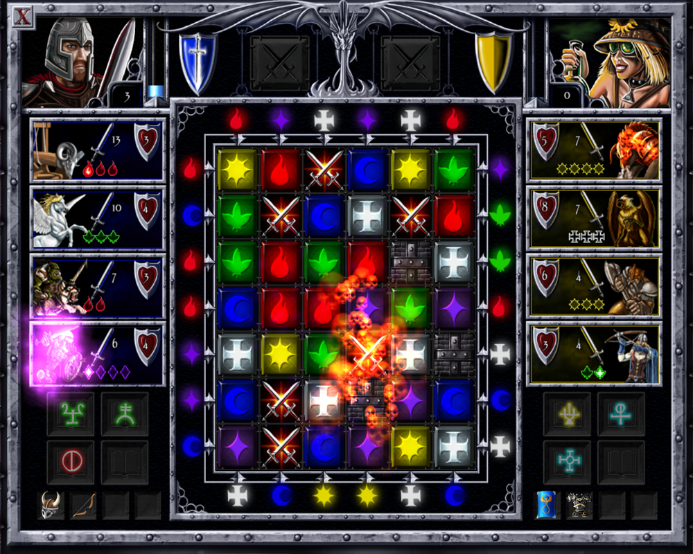 Puzzle Kingdoms (Windows) screenshot: A quick battle