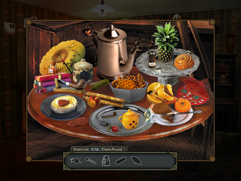 Mystic Diary: Lost Brother (Windows) screenshot: Tea table