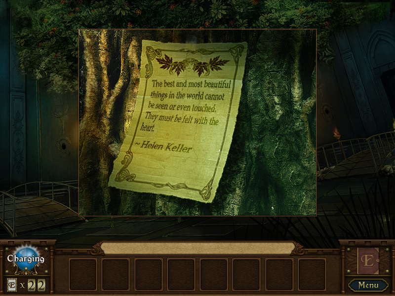 Enlightenus (Windows) screenshot: Helen Keller quote