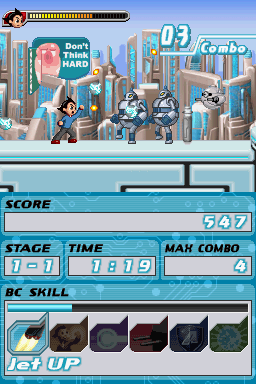 Astro Boy: The Video Game (Nintendo DS) screenshot: Don't Think HARD