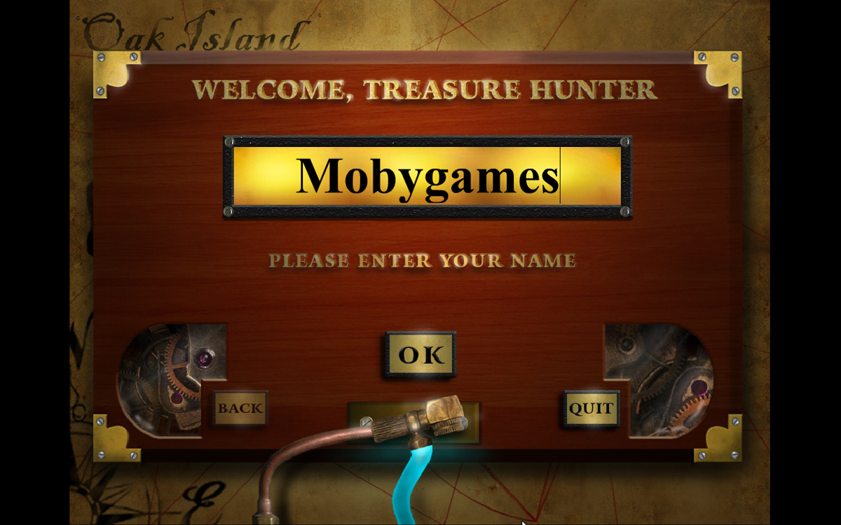 Mysterious Worlds: The Secret of Oak Island (Windows) screenshot: Name entry