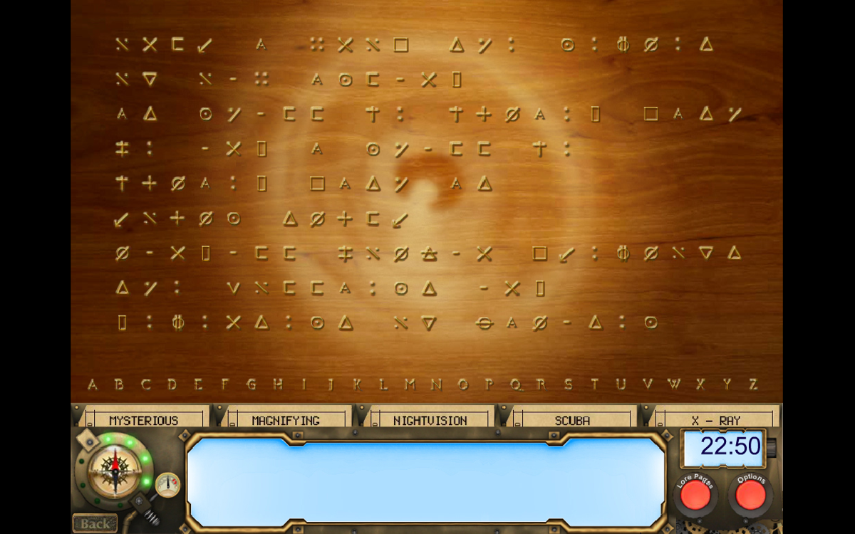 Mysterious Worlds: The Secret of Oak Island (Windows) screenshot: Cryptography puzzle