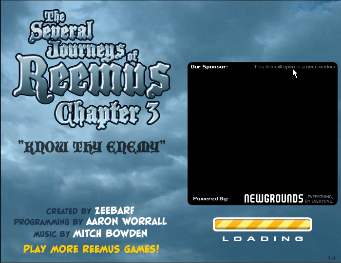 The Several Journeys of Reemus: Chapter 3 - Know Thy Enemy (Browser) screenshot: Title screen