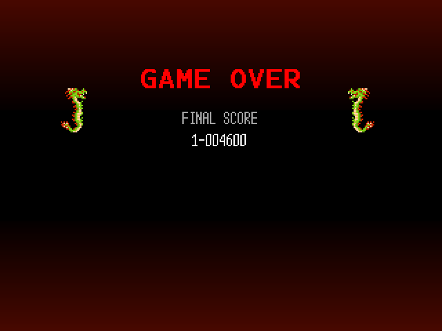 Kung Fu II (Windows) screenshot: Game Over