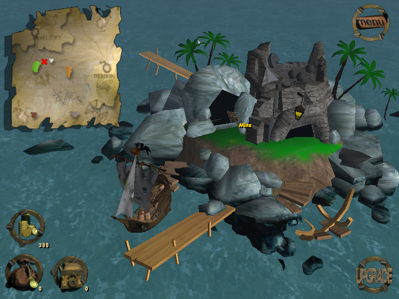 Blackbeard's Revenge (Windows) screenshot: Your very own pirate island