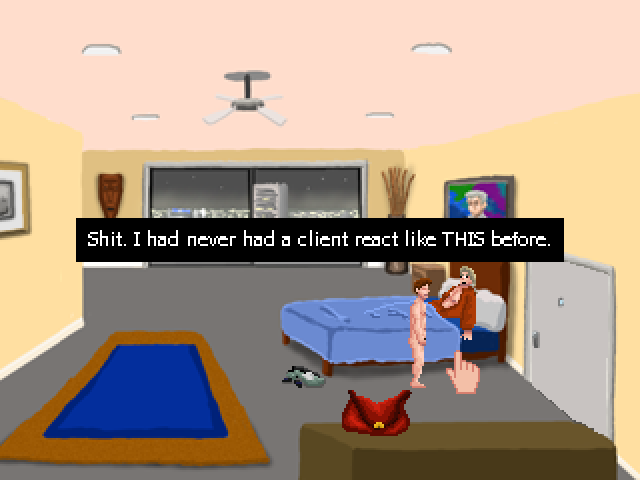 Back Door Man (Windows) screenshot: This is getting awkward.