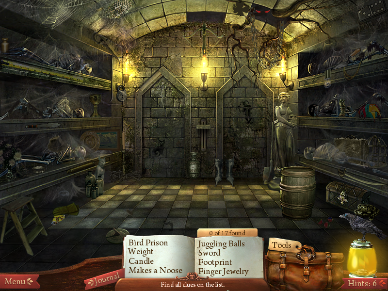 Midnight Mysteries: The Edgar Allan Poe Conspiracy (Windows) screenshot: Mausoleum