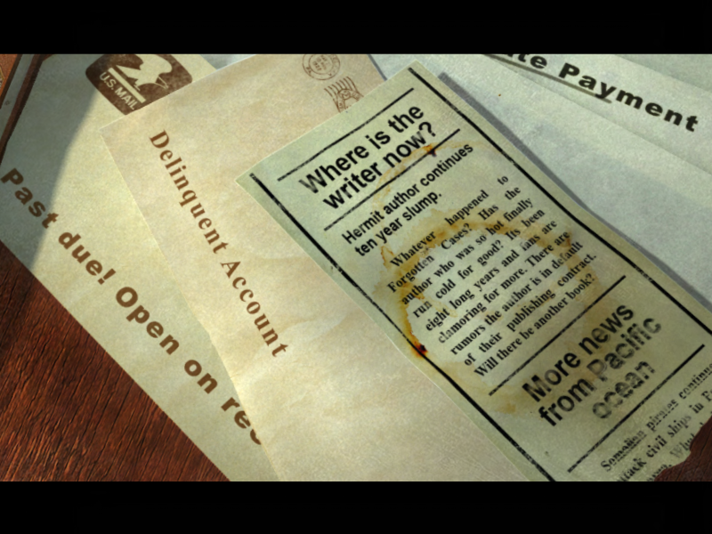 Midnight Mysteries: The Edgar Allan Poe Conspiracy (Windows) screenshot: Newspaper cutting