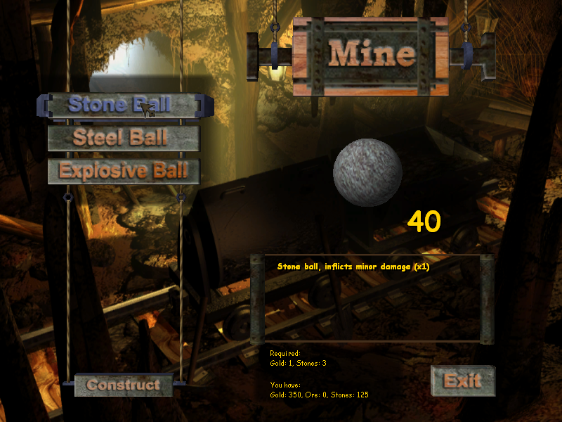 Blackbeard's Revenge (Windows) screenshot: Restocking cannonballs