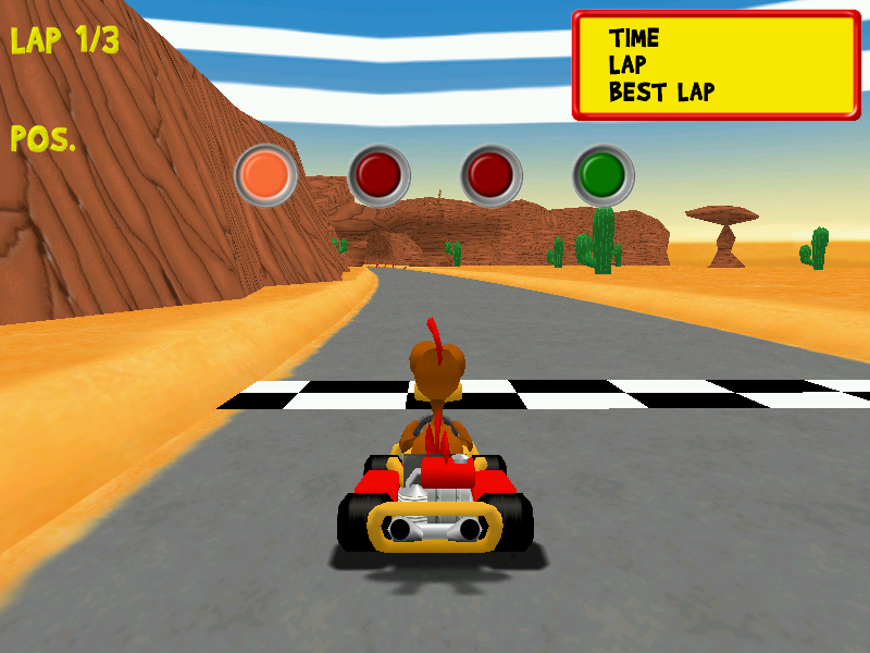 Moorhuhn Kart XXL (Windows) screenshot: Canyon map
